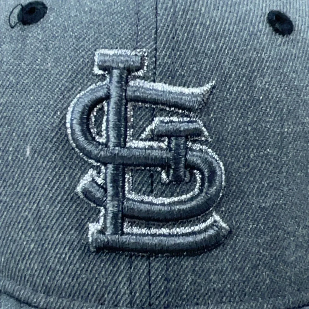 St Louis Cardinals Hat Cap Fitted Size 7 1/4 Gray Plain Logo Wool 59Fifty Mens *